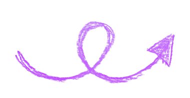 Elle çizilmiş ok sembolü izole