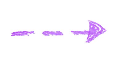 Elle çizilmiş ok sembolü izole