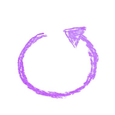 Elle çizilmiş ok sembolü izole