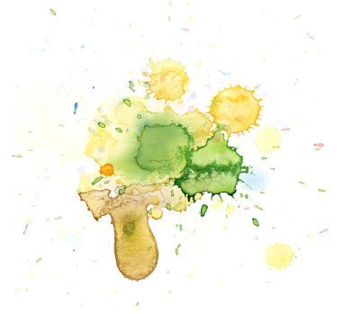 Sulu boya damla leke izole