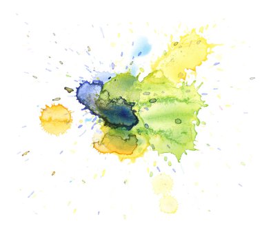 Sulu boya damla leke izole