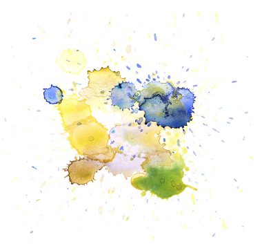 Sulu boya damla leke izole