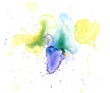 Sulu boya damla leke izole