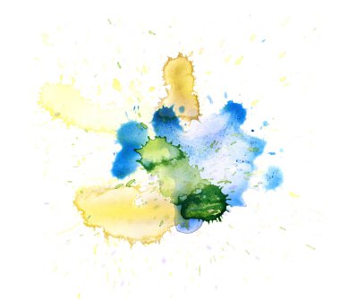 Sulu boya damla leke izole