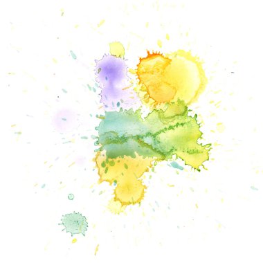 Sulu boya damla leke izole