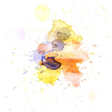 Sulu boya damla leke izole