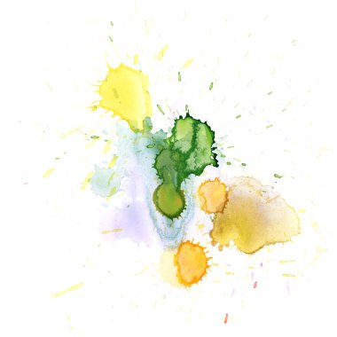 Sulu boya damla leke izole