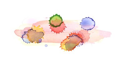 Sulu boya damla leke izole