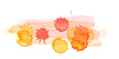 Sulu boya damla leke izole