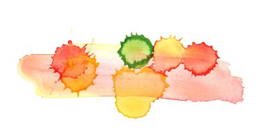 Sulu boya damla leke izole