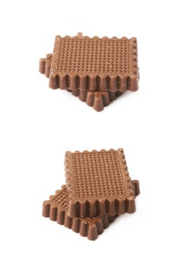 Çikolata kaplı gofret izole