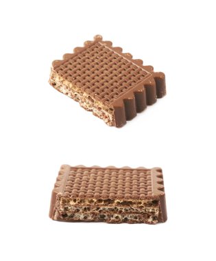 Çikolata kaplı gofret izole