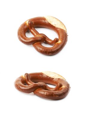 İzole tuzlu Bavyera simit