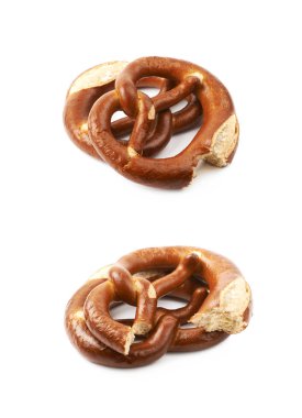 İzole tuzlu Bavyera simit
