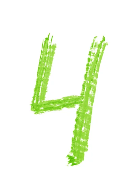 Hand drawn number symbol isolated — Stock Photo, Image