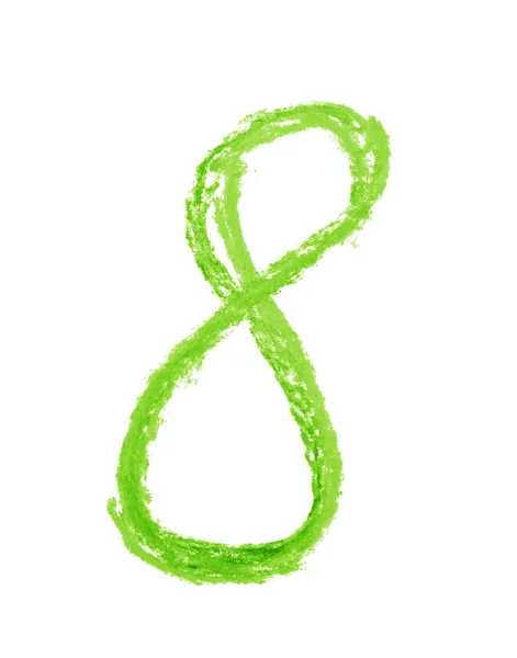 İzole el çizilmiş sayı simgesi — Stok fotoğraf