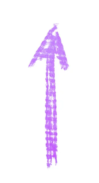Símbolo de seta desenhado à mão isolado — Fotografia de Stock
