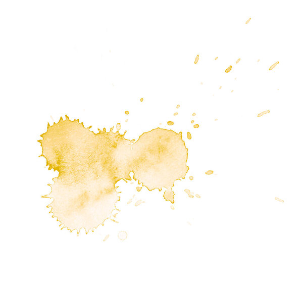 Watercolor drop stain isolated