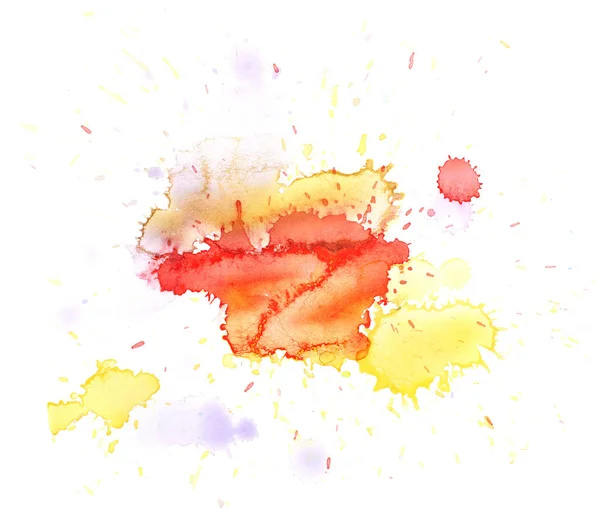 分離された水彩ドロップ染色 — ストック写真