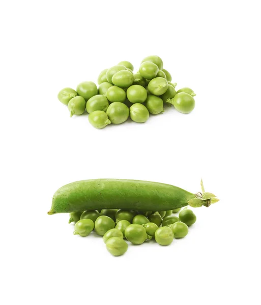 分離された緑のエンドウ豆 — ストック写真
