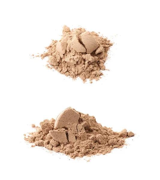 Pile of cocoa protein powder isolated — Stock Photo, Image