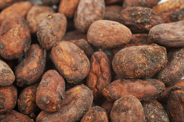 Frijoles de cacao composición de fondo — Foto de Stock