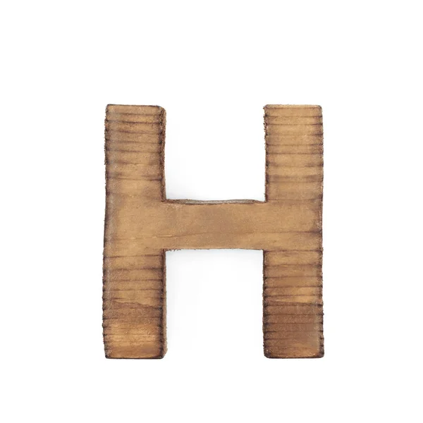 分離された単一の鋸で挽かれた木製の文字 — ストック写真
