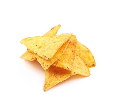 Tortilla cips izole yığını