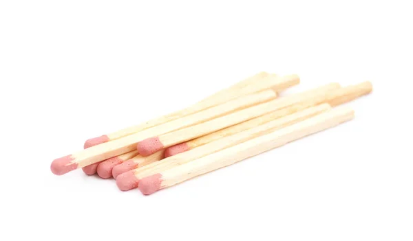 Pile of wooden matches isolated — Stock Photo, Image