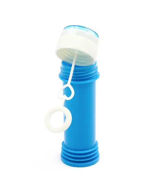 Plastic bottle of bubble solution — Stock Photo, Image