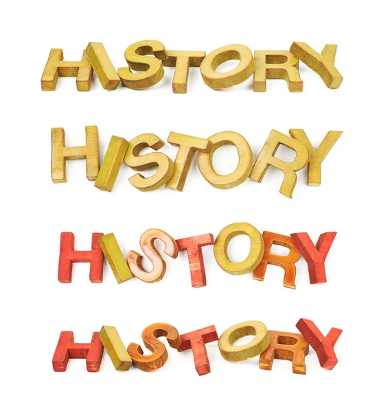 Ord gjort av trä bokstäver isolerade — Stockfoto