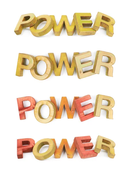 Palabra hecha de letras de madera aisladas —  Fotos de Stock