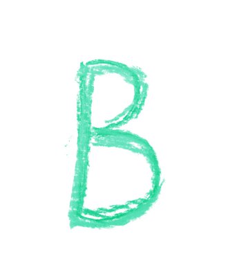 Tek elle çizilmiş mektup izole