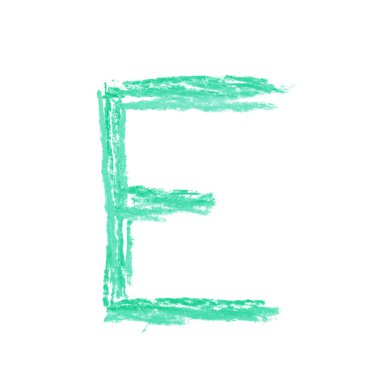 Tek elle çizilmiş mektup izole