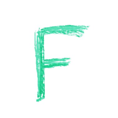 Tek elle çizilmiş mektup izole