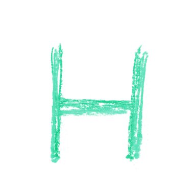 Tek elle çizilmiş mektup izole