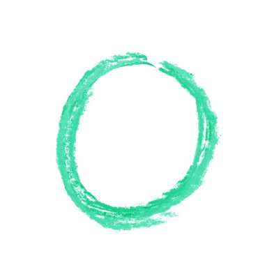 Tek elle çizilmiş mektup izole