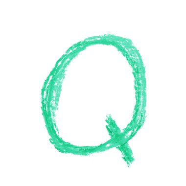 Tek elle çizilmiş mektup izole