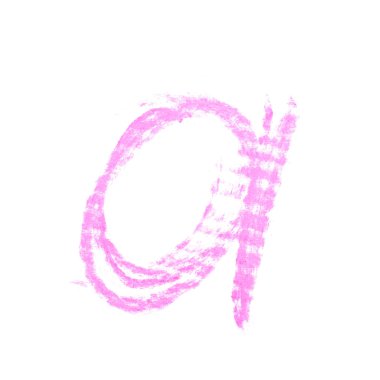 Tek elle çizilmiş mektup izole