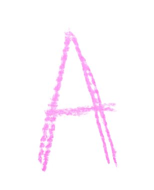 Tek elle çizilmiş mektup izole