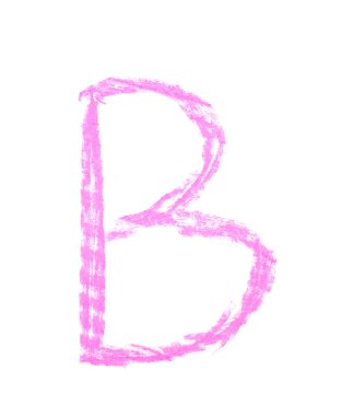 Tek elle çizilmiş mektup izole