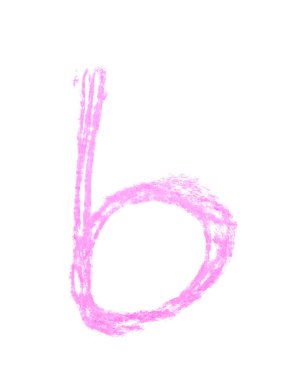 Tek elle çizilmiş mektup izole