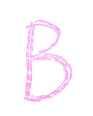 Tek elle çizilmiş mektup izole