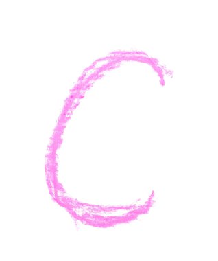 Tek elle çizilmiş mektup izole