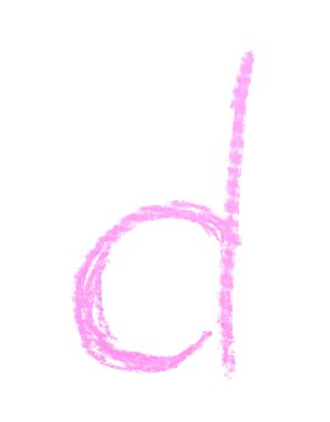 Tek elle çizilmiş mektup izole