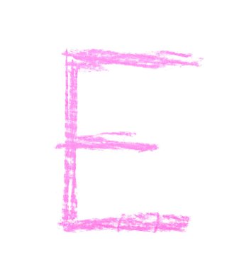 Tek elle çizilmiş mektup izole