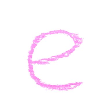 Tek elle çizilmiş mektup izole