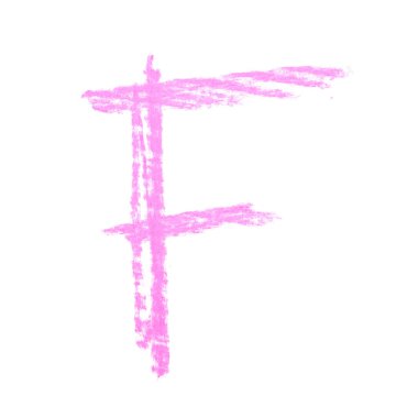 Tek elle çizilmiş mektup izole