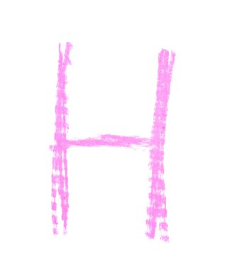 Tek elle çizilmiş mektup izole