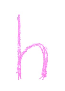 Tek elle çizilmiş mektup izole